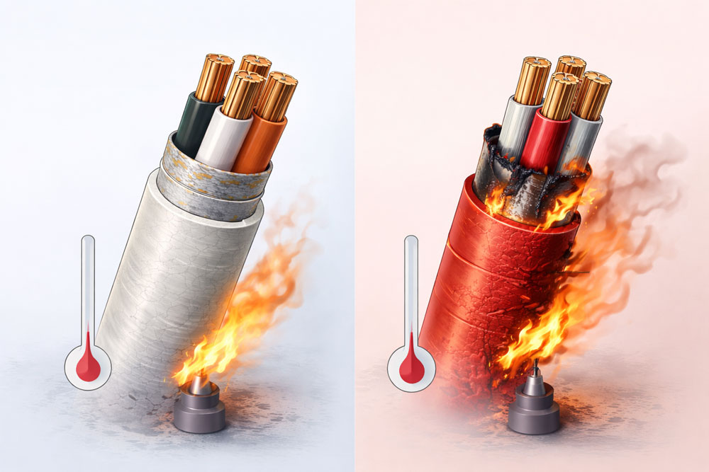 Cavi “fire-resistant” vs “fire-retardant”: cosa succede quando un cavo brucia davvero